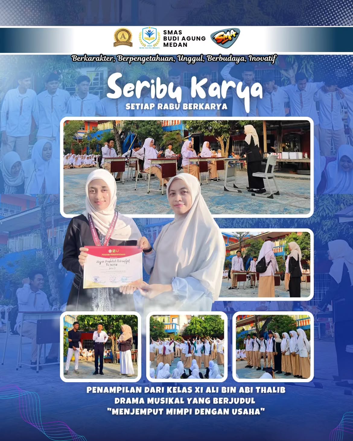 Penampilan Seribu karya kali ini menampilkan Drama musikal berjudul "Menjemput Mimpi dengan Usaha"